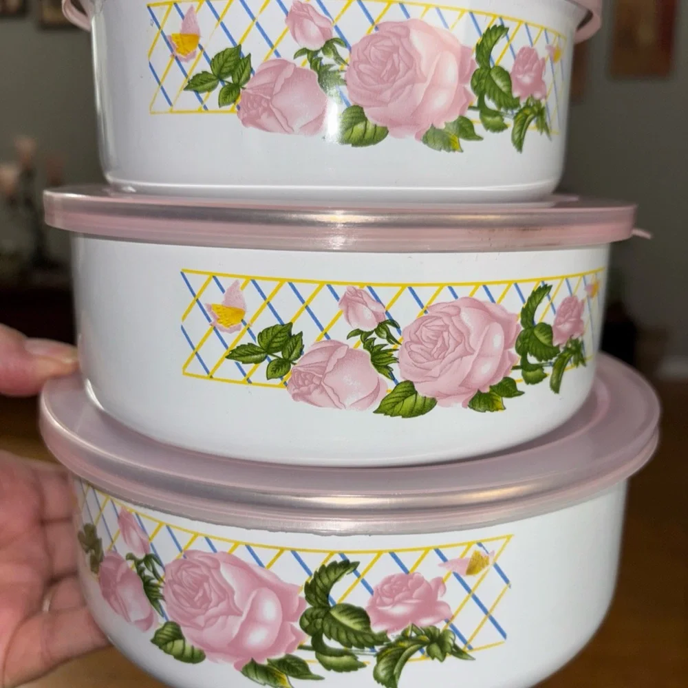 Floral Design Storage Container Set - Picture 2 of 11